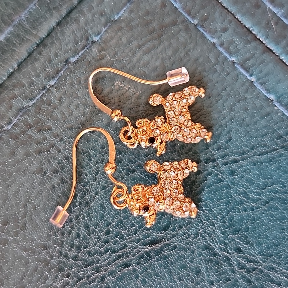 NEW Bling FiFi Poodle Earrings
